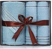 JSEIAJB Set of 3 Cotton Bath Towel Towel Embroidered Bath Towel