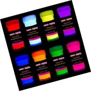 Premium Glow in The Dark Acrylic Paint Set by neon nights – Set of 8 Professi...