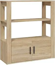 Sideboard Buffet Cabinet Kitchen Storage Cabinet with Shelves & Doors, Free Standing Accent Cabinet for Living Room, Hallway, Sonoma Oak 80x30x90 cm Engineered Wood