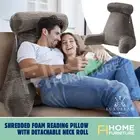 Memory Foam Backrest Pillow Neck Back Rest Reading Cushion Sit Up Lumbar Support