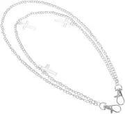[CATIEBYE] Punk Style Long Time Decorative Body Chain Silver Metal Pants Chain for Stylish Attire