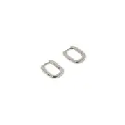 Link-Up Silver Hoop Huggies - Small