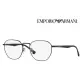 【EMPORIO ARMANI】亞曼尼 時尚複合輕量光學眼鏡 EA1128D 3001 霧黑 公司貨