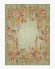 275' x 365' | Machine Washable Runner Rug | Kid & Pet Friendly | Indoor Rug | Sanderson Bird of Paradise Silver Fern Tufted Rug | Ruggable