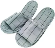 [Generic] [For travel! For school events!] Portable slippers, Grey, Medium