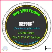 Trampoline Mat 12ft Diameter Frame 10 Row Stitching Longer Lasting Hook & Gloves