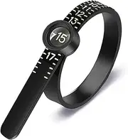 Ring Sizer Measuring Tool JRONGHE Reusable Finger Size Measuring Tape with Magnified Glass, Jewelry Sizing Tool 1-17 USA Rings Size