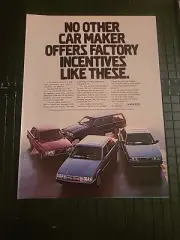 Volvo 240 Vintage Print Ad 1987 8x11 Great To Frame