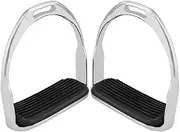 1 Pair Horse Riding Stirrups Equipment Riding Protection Saddle Knee Ankle、Outdoor Sports(Silver)