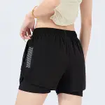 2IN1 LADY'S SPORTS DRI-FIT SHORTS WITH CYCLING TASLAN SHORTS