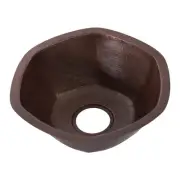 Miseno MC-NA400 Copper Hexagon 16" Copper Drop-In Or Undermount Bar Sink