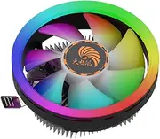 KALLORY 12V Low Profile CPU Cooler with LED Fan Color RGB Lighting Ultra Quiet Operation and Detachable Blades Compatible with for Efficient Heat Dissipation