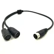 Adapter Cable 5Pin MIDI DIN 1x Male to 2x Female Port Y Splitter Converter Cord