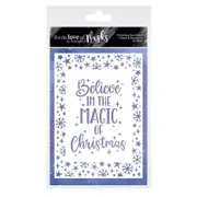 Hunkydory For the Love of Masks - Twinkling Snowflakes Frame & Sentiment