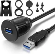 USB 3.0 Male to Female Flush Mount Extension Cable - 3 Feet (1 Meter)