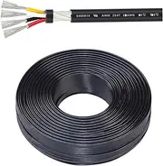 2/3/4-Cores PVC Cable Tinned Copper Shielded Wire 22AWG-30AWG UL Certified Cold Resistant Material Audio Speaker Cable Multi-core Signal Transmission Line(100ft,26AWG-3C)