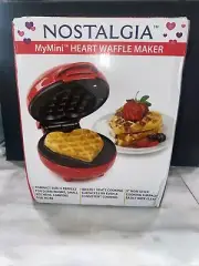 NOSTALGIA “MY MINI” HEART WAFFLE MAKER - NEW