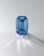 3Ct Dazzling Emerald Cut Loose Lab Stone Diamond Certified VVS1 Stone Blue Color