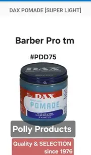 FIVE (5) Light DAX Hair Styling Pomades. Brilliante tm #PDD75, Polly Products Co