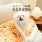 Thickened Lamb Wool Dog Cute Bear Cartoon Pet Blanket Cat Quilt Cushion Teddy