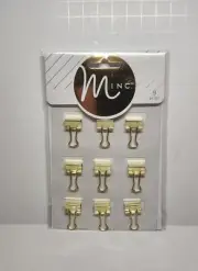 Heidi Swapp 370211 MINC BINDER CLIPS-GOLD 9 pieces