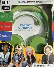 Altec Lansing Kids' 3-in-1 Bluetooth Wireless Headphones - Green