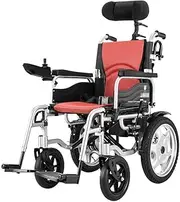 Heavy-duty electric wheelchair, foldable, lightweight electric wheelchair, 360 joystick, seat width 44 cm comfortable