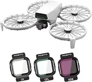 RCstyle 3 Pack Kit ND Filters Set for DJI Flip, Multi-Coated Gimbal Camera Protective Lens Filters for DJI Flip Accessories(ND8, CPL, UV)