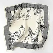 [HAMKVBPR] Neck Scarfs for Women Silk Scarf Small Square Scarf Mulberry Silk Scarf Thin Decorative Ladies Neckerchiefs(White)