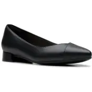 Clarks Womens Natalyn Wish Black Solid Ballet Flats 6.5 Wide (C,D,W) BHFO 7059
