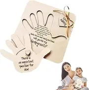 Thank You Godparents | Grandchildren Fingerprint Footprint Proposal Gifts - Wooden Crafts Ornaments, Cards for Godparents Puissance