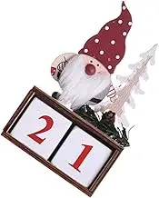 ABOOFAN Wooden Calendar Ornaments Christmas Series Desktop Calendar Perpetual Month Date Display