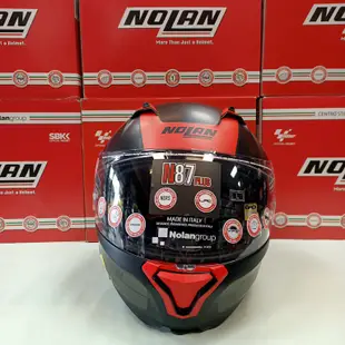 【NOLAN】全罩式安全帽 N87 消光黑紅色