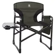 Lightweight Folding Directors Chairs Outdoor, Aluminum Camping Chair Green