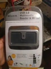 Belkin F5U249V Silver Universal USB 2.0 Multimedia Memory Card Reader/Writer