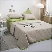Quilt Set Full/Queen-90x96 Twin-78x90 3 Pieces Quilt with 2 Pillow Shams, Lightweight Bedspreads Diamond Plaid Coverlet Set for All Seasons (Color : Graey, Size : 230x245cm-90x96 inch)