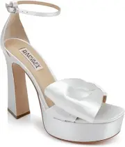 Badgley Mischka Women's Alora Ii Heeled Sandal 6.5, Soft White