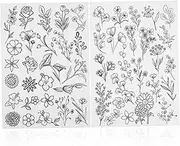 KALLORY Water Soluble Embroidery Stabilizers Floral Patterns for Easy Washing for Shirt Embroidery Hand Sewing Projects Clothing Repairs Home Decor
