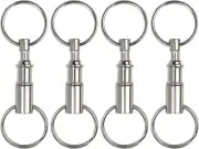 Millennial Essentials 4 Pack Quick Release Detachable Pull Medium, Silver