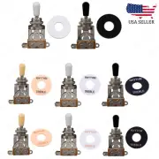 NEW Chrome 3-Way Toggle Switch & Plate for Gibson/Epiphone Les Paul Guitar