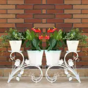 Fin 2 Separate Units Plant Stand Metal Outdoor Indoor Pots Bonsai Display Shelf Rack