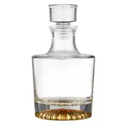 Enzo Crystal Gold 600ml Whisky Decanter Bottle Liquor Container Carafe Clear