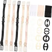 [LIFKOME] 3 Row Elastic Bra Clip Holders 21pcs Bra Extenders Set for Women 3 Hook Bra Strap Extender Bra Strap Clips for Back Prevent Bra Straps
