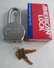 NEW AMERICAN/MASTER LOCK A701 SOLID STEEL 2-1/2" PADLOCK 2" SHACKLE W/2 KEYS