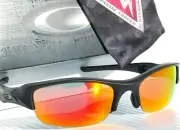 NEW Oakley FLAK JACKET Matte BLACK POLARIZED Galaxy Ruby Mirror Sunglass oo9009