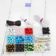 674pcs Natural Gemstone Beads Kit Boxed Bracelet Necklace Jewelry Craft Decor