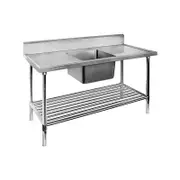 SSB7-1800C/A Single Centre Sink Bench with Pot Undershelf