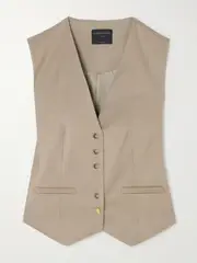 [MOTHER OF PEARL] MOTHER OF PEARL - + Net Sustain Alison Tencel™ Lyocell-blend Twill Waistcoat - Beige - UK 12 UK 12 Neutrals