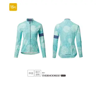 【Pearl izumi】W7455-BL-3女款秋冬15度C 長袖保暖車衣 湖光泡泡