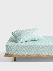 Wiggle Wiggle Fitted Sheet + Pillowcase Set - King Single